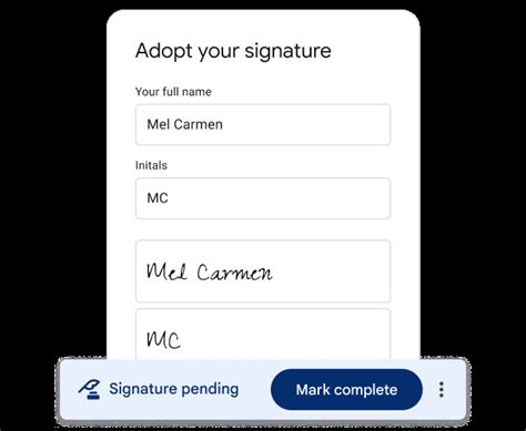 Electronic signature for online documents | Google Workspace