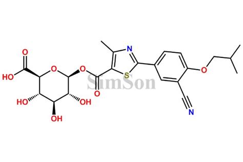 Febuxostat Acyl-beta-D-glucuronide | CAS No- 1351692-92-6 | Simson ...