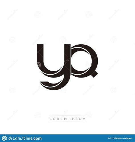 Yq Initial Letter Split Lowercase Modern Monogram Linked Outline ...