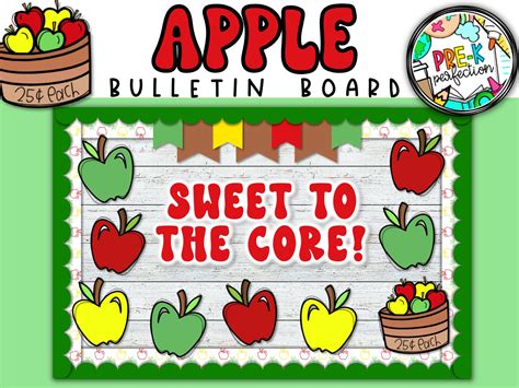Fall apple bulletin board sweet to the core bulletin board apple ...