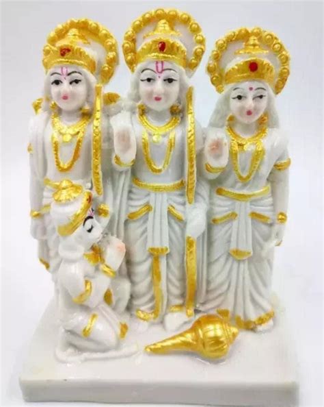 Pech Handmade Lord Marble Coating Ram Darbar Murti 13 Cm | Desertcart INDIA