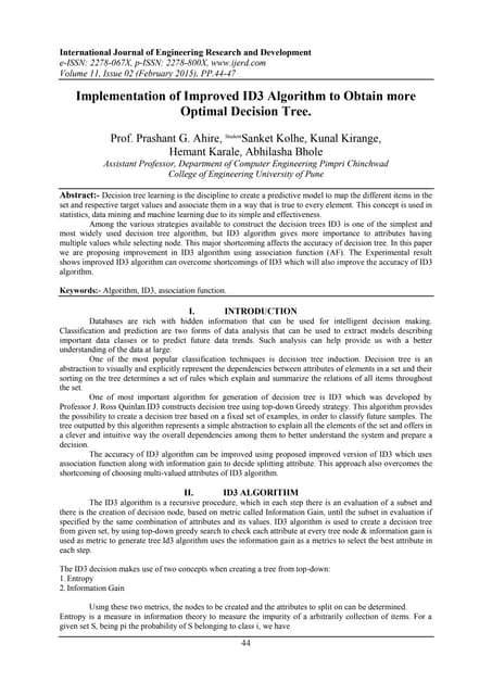 Decision Tree Algorithm in Machine Learning ID3 的图像结果