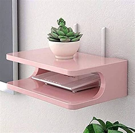 Artece Set top Box Stand | WiFi Router Holder Wooden Wall Shelves ...