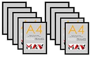 Modern Art Synthetic Wood Plexiglass and MDF A4 Size Photo Frame (8 X ...