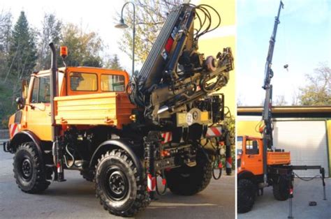 1996 Mercedes-Benz Unimog U 1400 /HIAB 090+cable winch+grab/plow in ...