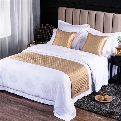 Modern Bed Runners and Matching Cushion Covers Set, Hotel Decoration ...