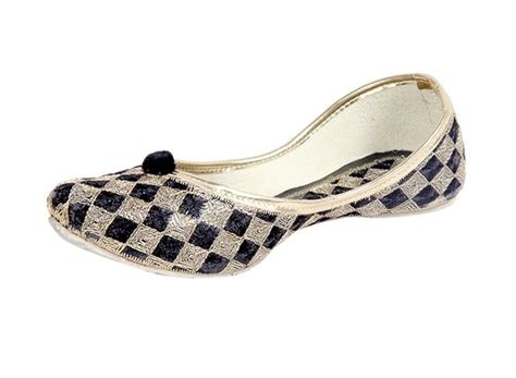 Panahi Black Golden Ethnic Juti for Women: Buy Online at Low Prices in ...