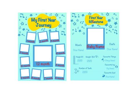 Entry #14 by Nahari94 for Create 1st year milestone board & babies 1st ...