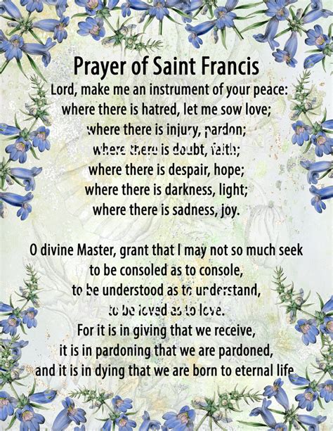 Prayer Of St Francis Printable