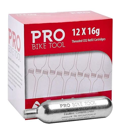 16g Threaded CO2 Cartridges - for All CO2 Bike Tire Inflators with ...