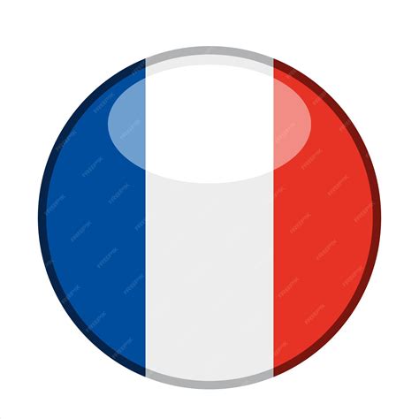 Icono redondo de la bandera de francia. | Vector Premium
