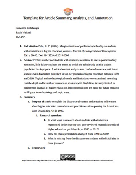 Image result for Article Summary Example