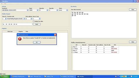 Testing Modbus 的图像结果
