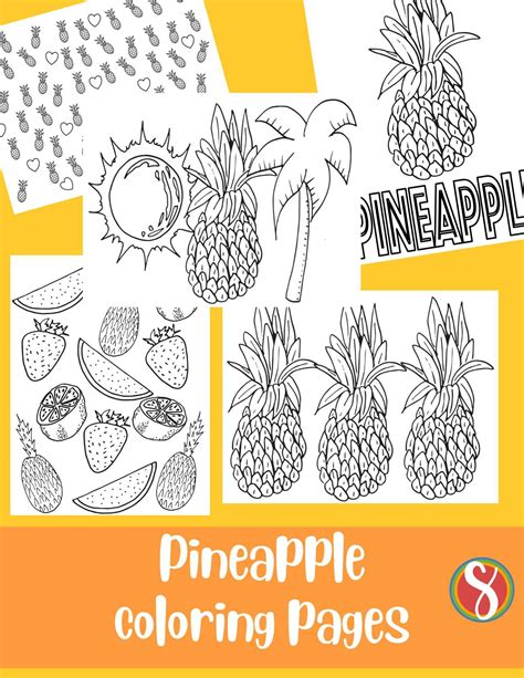 Pineapple Coloring Pages