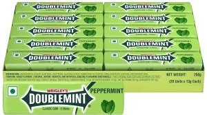Doublemint Peppermint Chewing Gum Box Of 20 units Peppermint Mouth ...