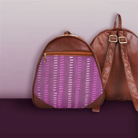 Pretty Purple Block-printed Backpack – Crafthues