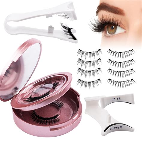 GEMERRY 2 Pair Magnetic Eyelashes Natural Look No Glue or Eyeliner ...