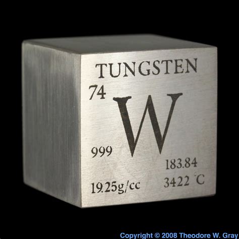 Sample of the element Tungsten in the Periodic Table