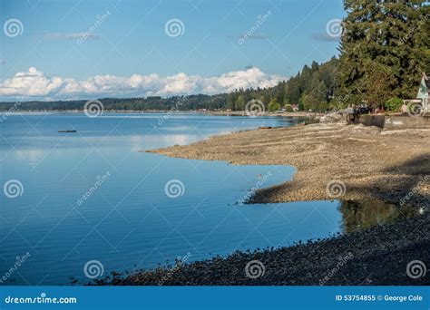 Low Tide on Hood Canal stock image. Image of nature, blue - 53754855