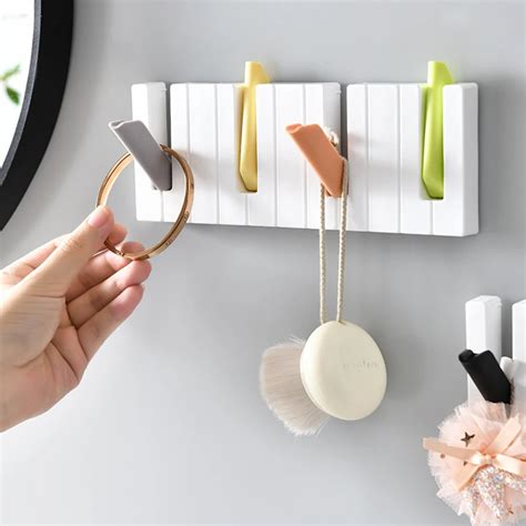 Piano Keys Hook Hanger Wall Mounted Coat Creative Decoration For Home ...