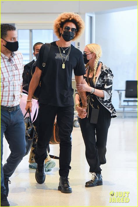 Madonna Holds Hands with Boyfriend Ahlamalik Williams at the Airport ...
