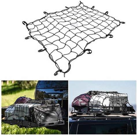OnWheel Universal Car Roof Top Rack Elasticated Net Luggage Carrier ...