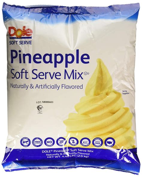 Dole Soft Serve Mix, Pineapple, 17.6 Pound Pack Of 4 - Swiftsly