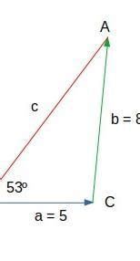 Resultant to two vectors of 5 units and 8 units is making an angle of ...