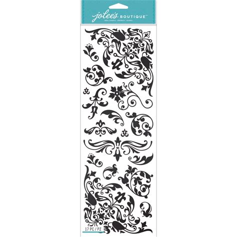 Buy Jolees Boutique Stickers, Black Large Flourishes Online at Low ...