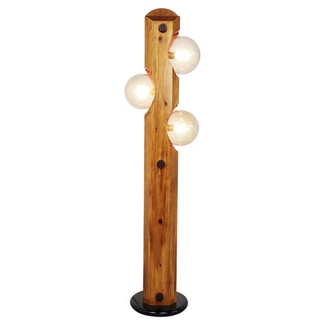 Large Wooden Floor Lamp Temde Attributed, 1960s Switzerland For Sale at ...