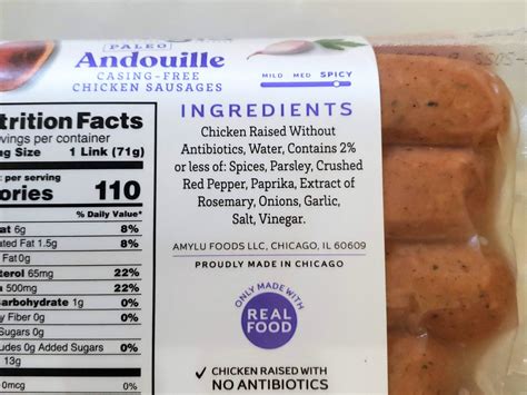 Costco Andouille Sausage (Made With Chicken) - Super Healthy