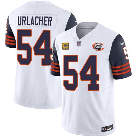 Brian Urlacher Men’s Chicago Bears Throwback Vapor Navy Sleeves Jersey ...