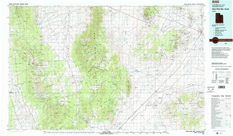 Wah Wah Mountains North topographical map 1:100,000, Utah, USA