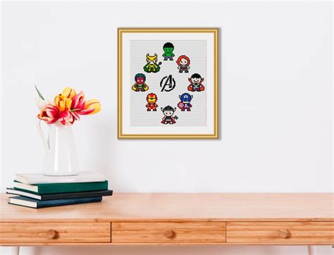 Buy Avengers Cross Stitch Pattern PDF / Marvel Comics Superheroes ...