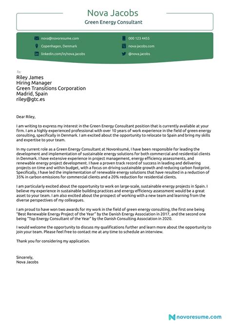 Image result for Cover Letter Examples