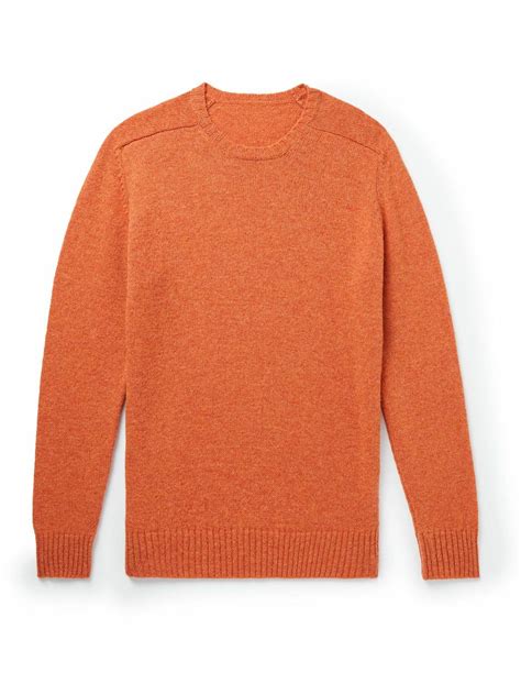 Anderson & Sheppard - Shetland Wool Sweater - Orange Anderson & Sheppard