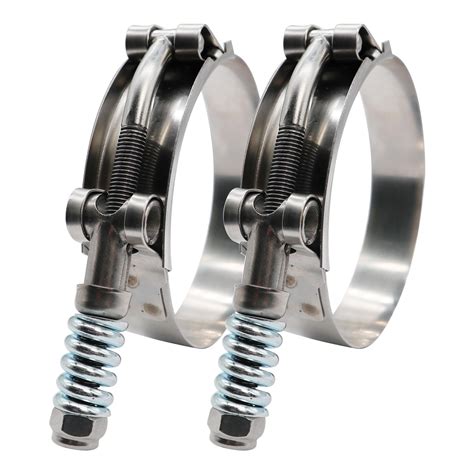 Snapklik.com : 3.25 Inch T Bolt Hose OD Clamp Stainless Steel - Spring ...