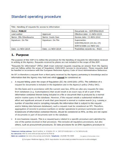 Standard Operating Procedure Examples 的图像结果
