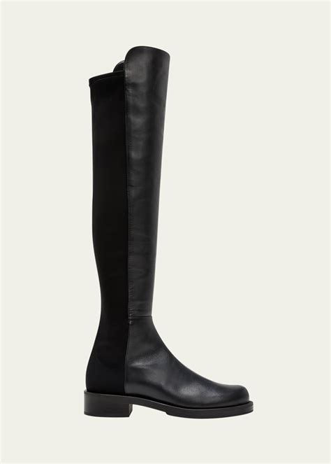 Stuart Weitzman 5050 Bold Leather Over-The-Knee Boots - Bergdorf Goodman