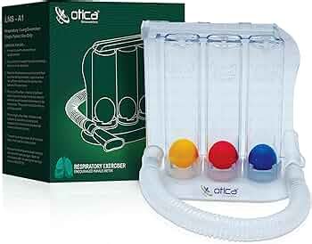 OTICA Spirometer for Breathing Exercise 3 Ball Lung Exerciser Portable ...