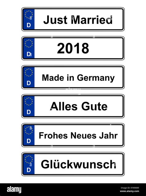 German specific vehicle registration plate on white Stock Photo - Alamy