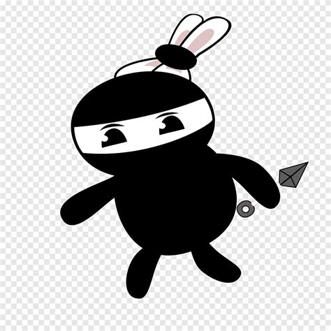 Rabbit Ninja, Cartoon rabbit rabbit hand painted rabbit,Ninja black ...