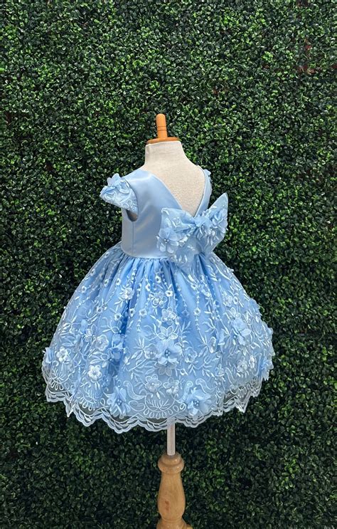 Baby Blue V-back Knee Length Spring Summer Easter Photoshoot Trendy ...