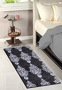 Presto Bazaar Black and White Abstract Poly Cotton Runner : Amazon.in ...