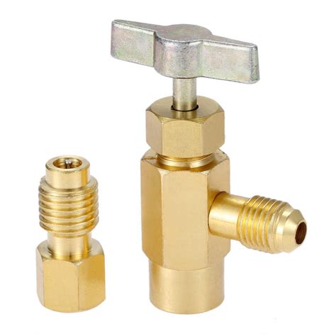 8pc R134A Can Tap Air Conditioning Kit & Tank Adapter for AC Freon ...