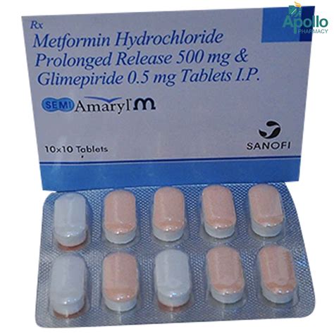 Semi Amaryl M Tablet 10's Price, Uses, Side Effects, Composition ...