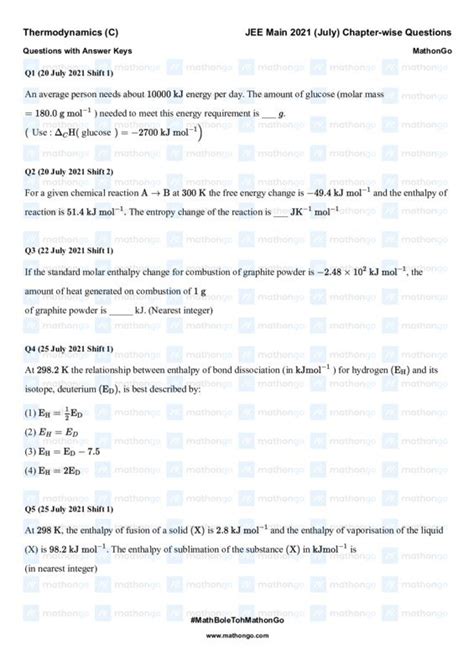 Thermodynamics Study Notes for JEE Main 2021 - ShareMyNotes | Digital ...