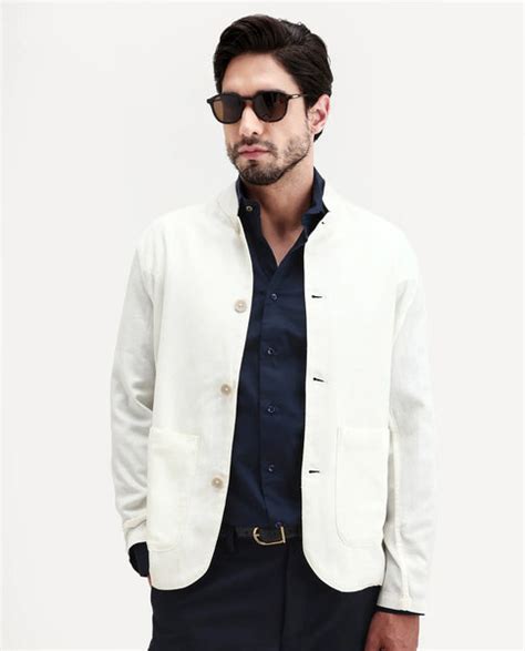 Buy Bela - Off White Linen Blend Tailored Fit Coat| Rare Rabbit