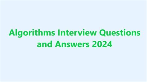 Interview Questions On Algorithms 的图像结果
