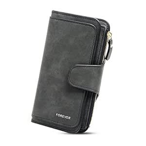 Buy PALAY® Women's Matte PU Leather Wallet with Zip Pocket Multiple ...